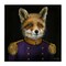 Stupell Industries Military Coat Fox Canvas Wall Art Design by Bree Merryn